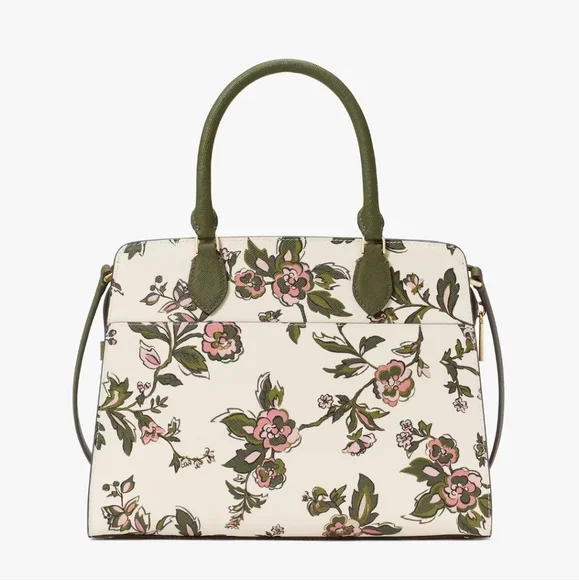 Kate Spade Madison Floral Medium Satchel, Meringue Multi - Picture 4 of 5